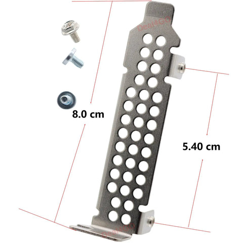 Top Shelf Sff Desktop Mounting Bracket For M2 Ssd And Pcie Adapter With A Slick Low Profile Build 54 Mm Screw Spacing Built Tough Short Backplate Silver Finish with mounting screws