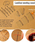 Leather Sewing Kit For Upholstery And Home Projects Heavy Duty Needle And Thread Set With Waxed Thread And Stitching Needles