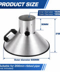 Bad Boy Stainless Steel Fume Extractor Crafted To Tackle Thick Welding Fumes And Shop Grime While Keeping The Garage Smelling Fresh Throughout Heavy Duty Ops with size measurements highlighted.