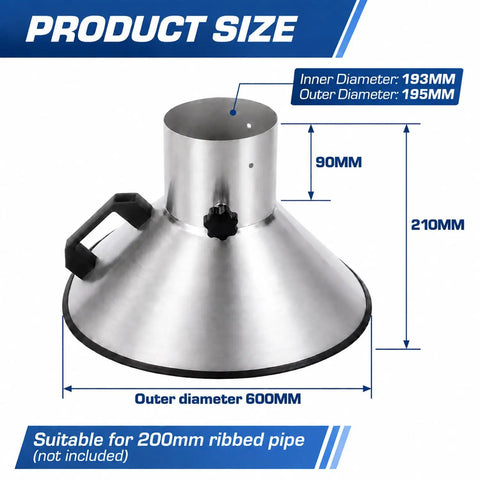 Bad Boy Stainless Steel Fume Extractor Crafted To Tackle Thick Welding Fumes And Shop Grime While Keeping The Garage Smelling Fresh Throughout Heavy Duty Ops with size measurements highlighted.