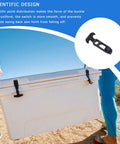 Rock Solid Rubber Hood Catch Latches with Mounting Brackets securing a white outdoor cooler in a sunny landscape.