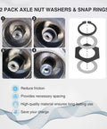 All In One Front Axle Seal Kit For Dana 50/60 Front Axle On Ford Super Duty Excursion F250 F350 F450 F550 1998-2004 shown with washers