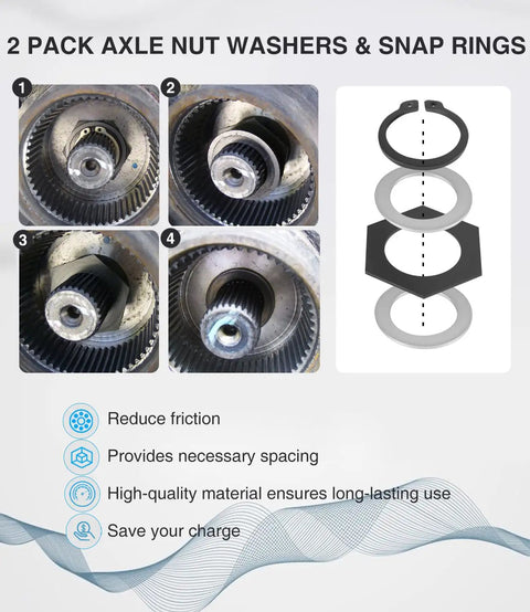 All In One Front Axle Seal Kit For Dana 50/60 Front Axle On Ford Super Duty Excursion F250 F350 F450 F550 1998-2004 shown with washers
