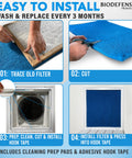 Reusable Air Filter 20x30x1 Cut To Fit Most Furnaces, AC And HVAC Vents, Washable Durable Rigid Media With High Airflow Instructions