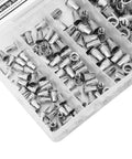 Rivet Nut Set 150 Pcs Stainless Steel 304 M3 To M10 Fastening Hardware Kit in transparent box