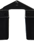 Invisible 420 Fire Rated Steel Hinge For 2 Inch Metal Doors 180 Minute Fire Resistance Black E Coat Exterior Finish Flush Fit Steel Pin Heavy Duty Durability US Made, black steel hinge front view