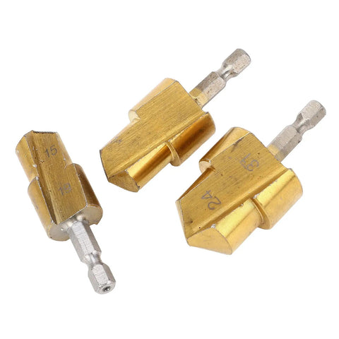 Beefy Pipe Reamer Bit Set With High Carbon Steel Step Drill Kit For PPR Plastic Pipes Expands Holes At 19mm 24mm 31mm Standard Shank