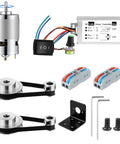 4 Pack 12V To 24V 775 DC Electric Motors With GT2 Synchronous Wheels Aluminum Timing Pulleys And Speed Controller Driver Control Module