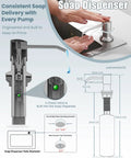 Diagram of RV Kitchen Faucet With Soap Dispenser And Pull Down Sprayer, detailing soap dispenser dimensions and installation