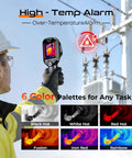Thermal Imaging Camera With 640x480 IR Resolution And 25Hz Refresh Rate Dual Camera System With 2MP Visible Light Handy Handheld Pro Grade Unit For Home Inspection HVAC Electrical And Water Leak Detection, held at substation