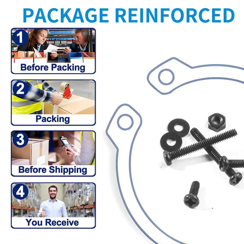 Packaging process and contents of Eight Sizes M2 Pan Head Phillips Machine Screws Set 4mm To 20mm Black Carbon Steel Fasteners Kit