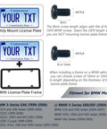 Rear License Plate Screws M5 0.8x10mm For Tesla Model 3 Model Y And BMW, 18-8 Stainless Steel Black Zinc Plated compatibility chart.
