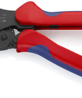 Preciforce Crimp Lever Pliers for insulated and non-insulated ferrules, 5 crimp positions, 0.25-6 mm2, red and blue handles