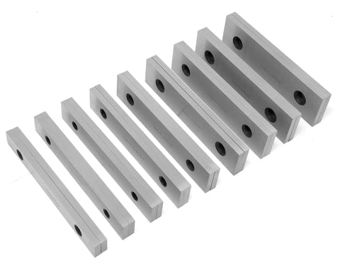 Pro Grade 18 Piece Precision Ground Parallel Gauge Set With Case Nine Pairs Of Hardened Gauges In Six Inch Lengths One Quarter Inch Thick