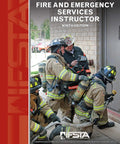 Hands-On Fire And Emergency Services Instructor Guide 9th Edition cover with firefighters in training drill at door.