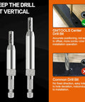 Pro Grade Self Centering Drill Bit Set 17 Pieces With One Quarter Inch Hex Shank for precise vertical drilling.