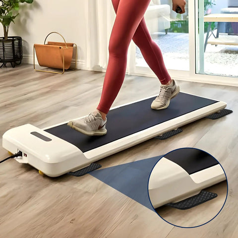 Double Sided Non Slip Treadmill Mat Pads 4x4x0.2 Inches High Density Silicone Vibration Dampening For Floor Protection Grippy For Treadmills Walking Pads And Exercise Bikes