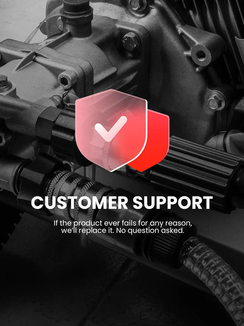 Customer support guarantee for Pressure Washer Quick Connect Kit Universal M22 14mm To 3/8 Inch Fittings set.