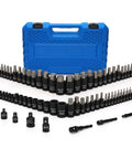 Beefy 71 Piece Torx And Hex Socket Set For Home And Pro Use with blue case and various SAE and metric sockets displayed