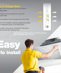 Man installing Easy Fit Pleated Air Filter 18x24x1 17.75x23.75 MERV 8 Pack Of Four For Home AC Pollen Dust Control