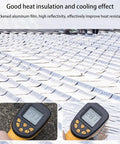 Beefy Self Adhesive Waterproof Roofing Membrane With Aluminum Foil Backing on a roof showing heat insulation and cooling effect.