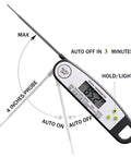Digital Meat Thermometer For Grilling With Backlit Display, Instant Read In 2 To 4 Seconds, Fahrenheit And Celsius Switch