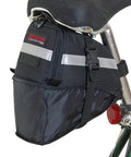 Expandable Under Seat Bike Bag With Reflective Trim And Light Clip For Quick Access Gear For Night Rides And Safe Visibility Under Seat Mount