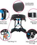Half Body Climbing Harness For Mountaineering And Ice Climbing, Heavy Duty Safety Belt For Men And Women, Rappelling Ready, Lightweight 560g