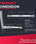 Diagram of Outdoor Wall Mount Bracket For Mini Splits 9000 To 36000 BTU with detailed dimensions.