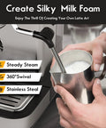 Create silky milk foam with Pro Level Home Espresso Machine With Built In Conical Burr Grinder 20 Bar Pressure Touchscreen Interface.