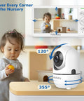 Top Shelf 6 Inch Video Baby Monitor With Ips Screen And Camera For Crystal Clear Audio And 30 Hour Battery Life Featuring Night Vision Two Way Talk And Portable Design That Is A Straight Up Game Changer showing a handheld monitor and camera with adjustable angles.