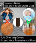 Coffee Knit Furniture Leg Socks Set, Double Thick Elastic Chair Leg Covers That Move Easily, Protect Floors, Cut Noise, And Keep Legs Snug On Sofas, Tables, And Chairs, 24 Pieces