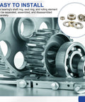 PATIKIL thrust ball bearings 5x10x4 mm, 10 pcs, chrome steel, silver