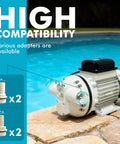 Tough As Nails Electric Diaphragm Transfer Pump With 10.6 Gpm Flow And 36 Ft Max Lift showing high compatibility for adapters by pool