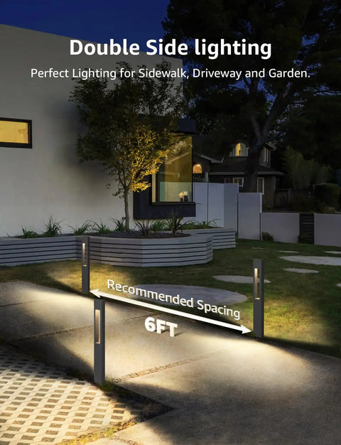 Low Voltage 12 24V LED Pathway Lights 3W 3000K CRI 90 Plus Aluminum Waterproof Landscape Walkway Garden Yard ETL Listed 12 Pack Glare Free Lit Outdoor Lighting For Walkways illuminating path with 6ft spacing