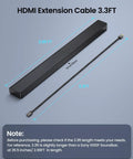 Heavy Duty HDMI Extension Cable 3.3 Feet, providing versatile connectivity for streaming devices and game consoles.