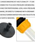 Top Tier Magnetic Chassis Cleaner Flusher Kit With 360 Rotating Nozzle And Quick Coupling High Pressure Undercarriage Wash Tool For Truck SUV Car Wheel Arches To Scrub Grime Dust Salt And Gunk Away, black magnetic base and quick coupling