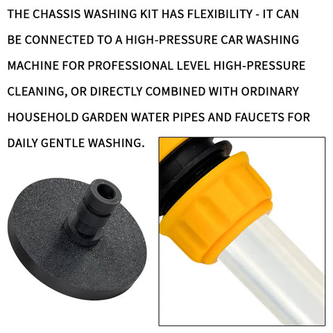 Top Tier Magnetic Chassis Cleaner Flusher Kit With 360 Rotating Nozzle And Quick Coupling High Pressure Undercarriage Wash Tool For Truck SUV Car Wheel Arches To Scrub Grime Dust Salt And Gunk Away, black magnetic base and quick coupling