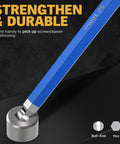 Close-up of Beefy Long Ball End Hex Key in use, 13-Piece Metric 2 To 19mm S2 Steel with Chrome Finish.