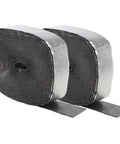 Two rolls of Heavy Duty Pipe Insulation Wrap Tape 32.8 Ft Long 3 Inch Wide Self Adhesive Fiberglass Foam With Aluminum Foil Layer Ceramic
