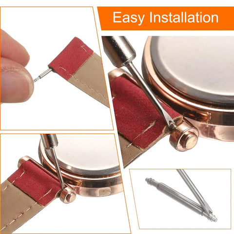 10 Pack Quick Release Spring Bars for Watches 21mm Wide and 1.8mm Diameter Pins with Removal Tool for Easy Strap Swaps