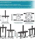 Professional Grade 14 Piece Automotive Bearing Puller Kit With Dual Disc Separator Aid To Remove Bearings Safely For Cars Or Motorcycles Great For Wrenching Fans Who Want Fast Results Using A Killer Puller Kit For Trucks And Bikes dimensions