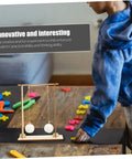 Two Pack Physics Learning Tool For Floating Ball Experiments with wood frame and white balls on classroom table