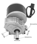 Badass DC 12V Electric Linear Actuator 8 Inch Long Stroke 800W motor close-up view showing motor specs and connections.