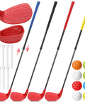 4 Pack Backyard Golf Club Set For Kids And Adults, Adjustable Plastic Practice Clubs With 8 Balls And 8 Tees, Lightweight