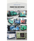 Heavy Duty Container Generator Set Delivering Ultra Rock Solid Backup Electricity For Industrial Power Stations On Large Scale Construction And Commercial Job Sites display in factory setting.