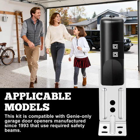 Garage Door Safety Sensor Replacement Kit For Genie And Overhead Door Openers Made After 1993 Includes Sender Receiver And Mounting Brackets For Reliable Beam Safety And No Fuss Install With Auto Reversal