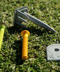 Driving Range Tee Holder With Flexible Tees That Stay Put On Grass Easy Adjustable Height Durable Unbreakable Plastic