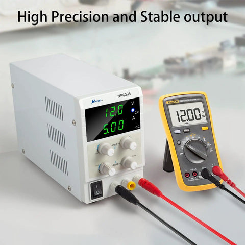 Variable DC Power Supply 60V 5A Bench Lab Power Supply With 3 Digit LED Display For Battery Charging, Electroplating