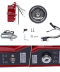 Honda Electric Start Kit Starter Motor With Flywheel Switch For GX240 8HP And GX270 9HP kit components close-up